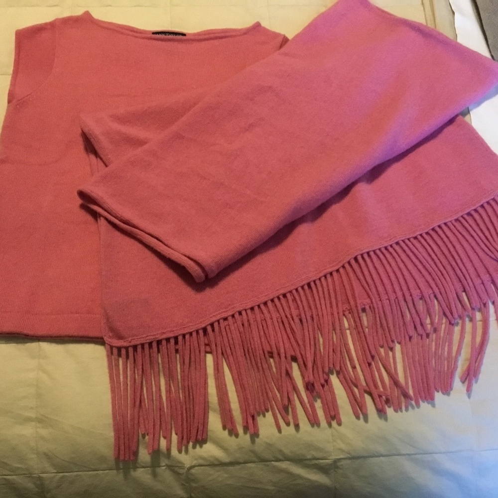 Cashmere tee and matching pashmina